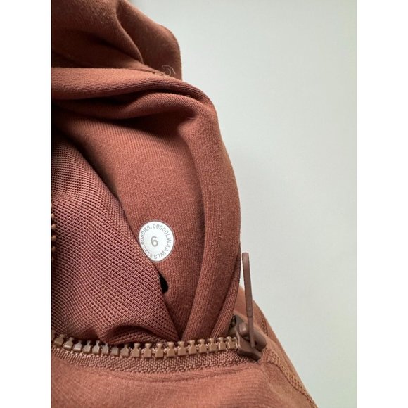 LULULEMON Define Roasted Brown Luon Slim Fit Full Zip Jacket, Size 6 - Picture 10 of 14